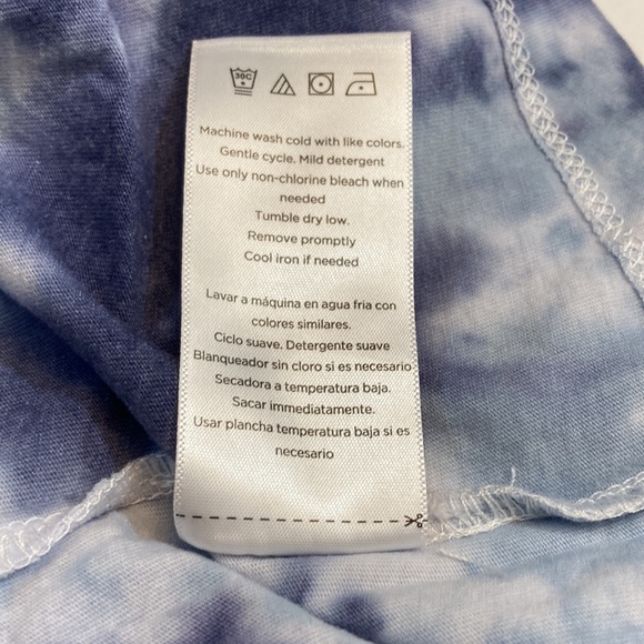 Tie Dye T-shirt Crew Neck Short Sleeve  Large Blue - Picture 6 of 7